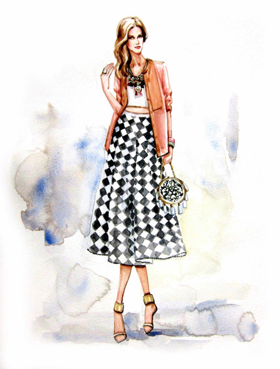 Blog Tour: The Fashion Committee - Etsy Fashion Illustrations {giveaway ...