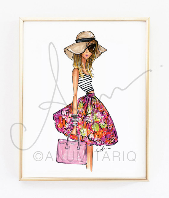 Blog Tour: The Fashion Committee - Etsy Fashion Illustrations {giveaway ...